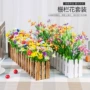Mục vụ Phalaenopsis hoa nhân tạo hàng rào lụa hoa văn phòng hoa gói hoa giả trang trí bàn trang trí trong nhà - Hoa nhân tạo / Cây / Trái cây chậu hoa giả