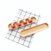 Snack tấm gỗ cao su sushi gỗ dài tấm gỗ nướng bánh quy gỗ macaron pallet gỗ