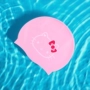 Mũ bơi nữ HloKiy tóc dài không thấm nước không đầu silicone dễ thương phụ nữ bơi mũ - Mũ bơi mũ bơi chính hãng	