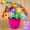Nút hoa xuân tết năm mới handmade tự làm sản xuất vật liệu gói trẻ em mẫu giáo câu đố sáng tạo nút hoa chậu đồ chơi mầm non