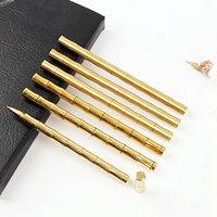 Бронзовая бамбуковая ручка ручки все -матальная ручка бронзовая ручка бизнес -офис высокая простота с высокой высокой стоимостью