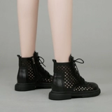 Martens, тонкие дышащие туфли для кожаной обуви, сандалии, короткие сапоги, из натуральной кожи, коллекция 2023, большой размер