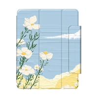 Маленькие белые цветы [магнитный стиль с пряжкой]