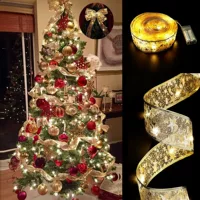 Рождественская лента светодиодная лампа веревка рождественской елки мяч