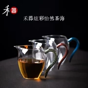2019 Đài Loan Hegong Gongdao Cup kính chịu nhiệt công bằng đồng phục cốc thủy tinh thủ công bộ trà trà phụ kiện trà biển - Trà sứ