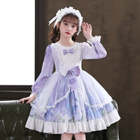 Платье, пуховик, детский наряд маленькой принцессы, стиль Лолита, коллекция 2023, xэллоуин
