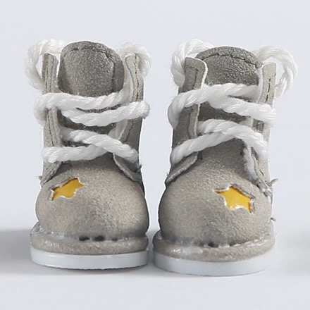 Grey BootsOB11 Baby shoes Star shoes bjd  holalaYMY Plastid body9molly shoes 8 points bjd