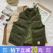 Mùa đông mới Hàn Quốc vest nam thủy triều chảy lỏng áo vest cotton quần áo ấm học sinh màu rắn áo khoác giản dị