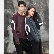 Mùa đông nam giới và phụ nữ xu hướng mới áo thun áo len những người yêu thích Hàn Quốc phiên bản của xu hướng của cá tính phiên bản lỏng lẻo của bat tay áo len