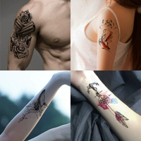 Một 10 dán hình xăm không thấm nước nam giới và phụ nữ Hàn Quốc kéo dài 3d mô phỏng cánh tay hoa dán hình xăm sexy body painting in hình xăm dán theo yêu cầu