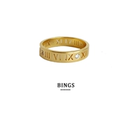 Nhẫn vàng 18K không phai của Mỹ của nhẫn kim cương chữ và số tinh xảo