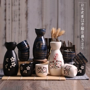Ly rượu xuất khẩu, hầm rượu nhỏ Nhật Bản, bộ rượu sake Nhật Bản, rượu ấm Trung Quốc, quà tặng, bình đựng rượu ấm