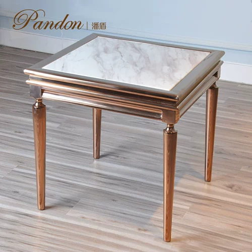 Современная модная мебель из нержавеющей стали, мраморный стеклянный диван