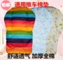 Xe đẩy em bé phổ cầu vồng cotton pad bé ô xe đẩy em bông pad trẻ em tập đi ăn ghế đệm xe đẩy em pad xe gỗ tập đi