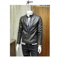 Áo khoác nam Magic cộng với chất liệu da nhung phiên bản Hàn Quốc theo xu hướng đẹp trai đơn giản áo khoác mỏng cổ điển áo dạ nam