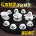 Bộ trà đặc biệt cung cấp Kung Fu bộ trà gốm tea cup set trắng sứ đặt màu xanh và trắng sứ cup nắp bát trà bộ Trà sứ
