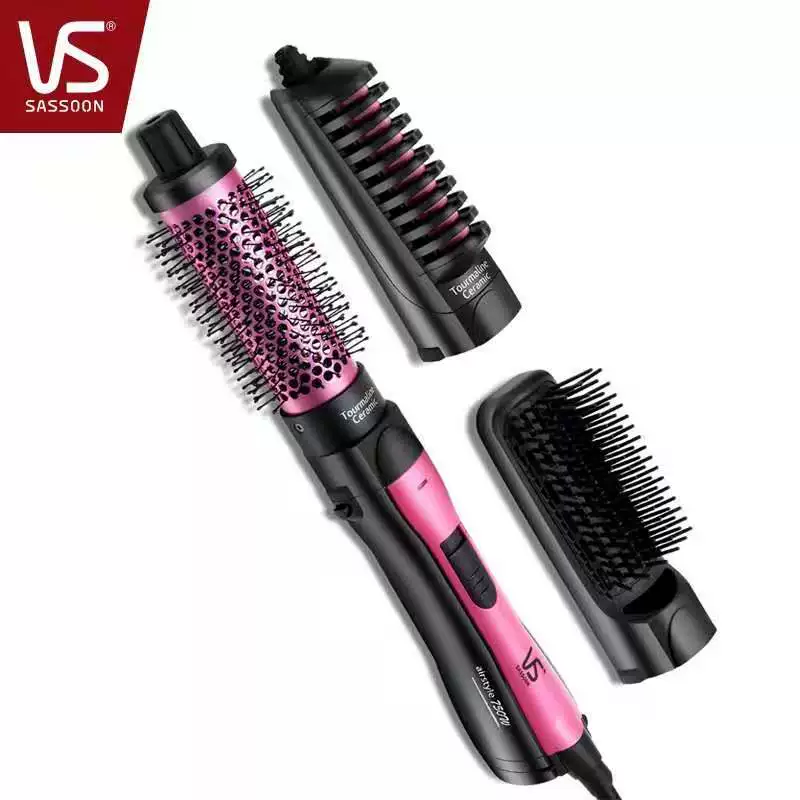 Sassoon кудрявый роликовый стержень прямой кудрявый двойного использования фен расческа прямые волосы раскрашенные горячий воздух стилус