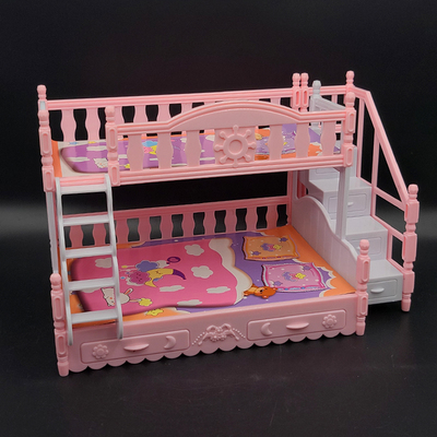 taobao agent 1/12 points of soldiers scene accessories OB11 baby house mini furniture BJD double -layer beds and paved double bed models