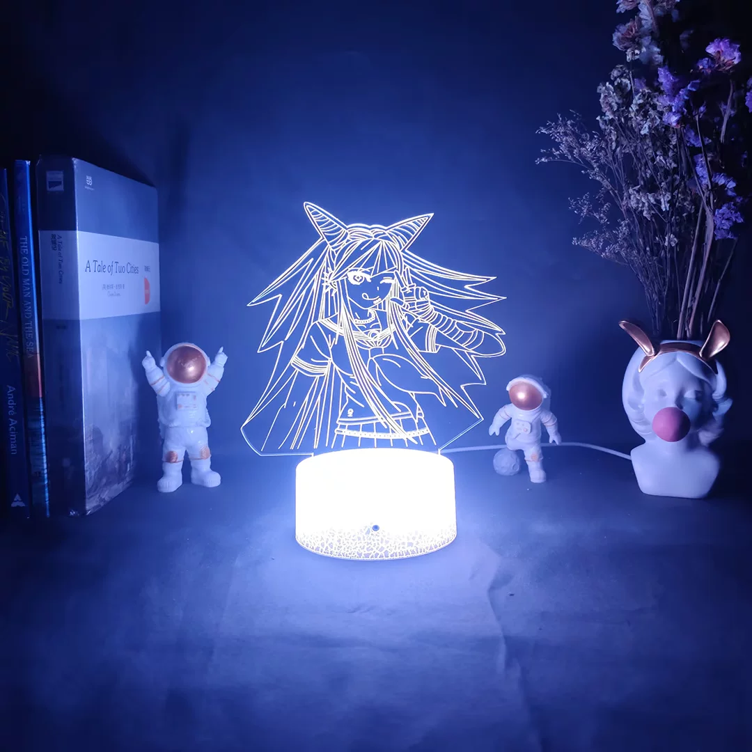 Теория полета прорывает окружение DANGANRONPA Такада Каита Ночной светильник свечения, светильники аниме комната для игр, световая фигура девочка на столе