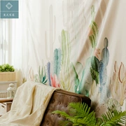 Bắc âu thời trang in polyester lá chuối treo vải tấm thảm trang trí tường vải nền vải sofa khăn khăn trải bàn