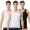 3 cái Cat Men Men 100% Cotton Vest Mùa hè Thin Slim Cotton Đen Trắng Tay áo - Áo vest