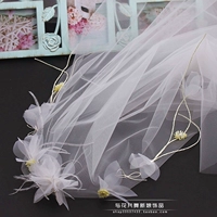Белое ювелирное украшение с бантиком, аксессуар для волос для невесты, свадебный аксессуар