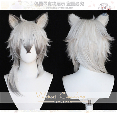 taobao agent [Pseudo -pseudo] Tomorrow's Ark Snow Leopard Silver -gray Silver Boss Beast Ear sells cosplay wigs