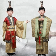 Bộ trưởng Trang phục Thiếu nhi Trang phục Trình diễn Trang phục Quốc gia Chàng trai cổ đại Hanfu Quan chức Tần Hán Tam Quốc - Trang phục