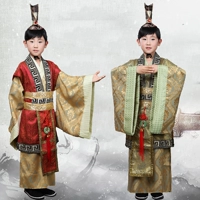 Bộ trưởng Trang phục Thiếu nhi Trang phục Trình diễn Trang phục Quốc gia Chàng trai cổ đại Hanfu Quan chức Tần Hán Tam Quốc - Trang phục áo dài tết cho bé trai