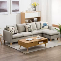 sofa vải nordic căn hộ nhỏ ở góc phòng khách ngân sách căn hộ sẵn sàng rửa sofa chaise Bốn bit - Ghế sô pha ghế sofa băng
