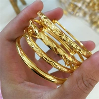 Mô hình cổ điển Nhật Bản và Hàn Quốc Vòng đeo tay vàng châu Âu Mặt cao đánh bóng vàng Vòng đeo tay nữ vòng đeo tay nữ trang sức điều chỉnh quà tặng vòng tay