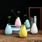 Bình hoa nhỏ nghệ thuật thủy canh cây xanh sáng tạo gốm sứ đơn giản cắm hoa macarons phòng khách trang trí trà đạo - Vase / Bồn hoa & Kệ