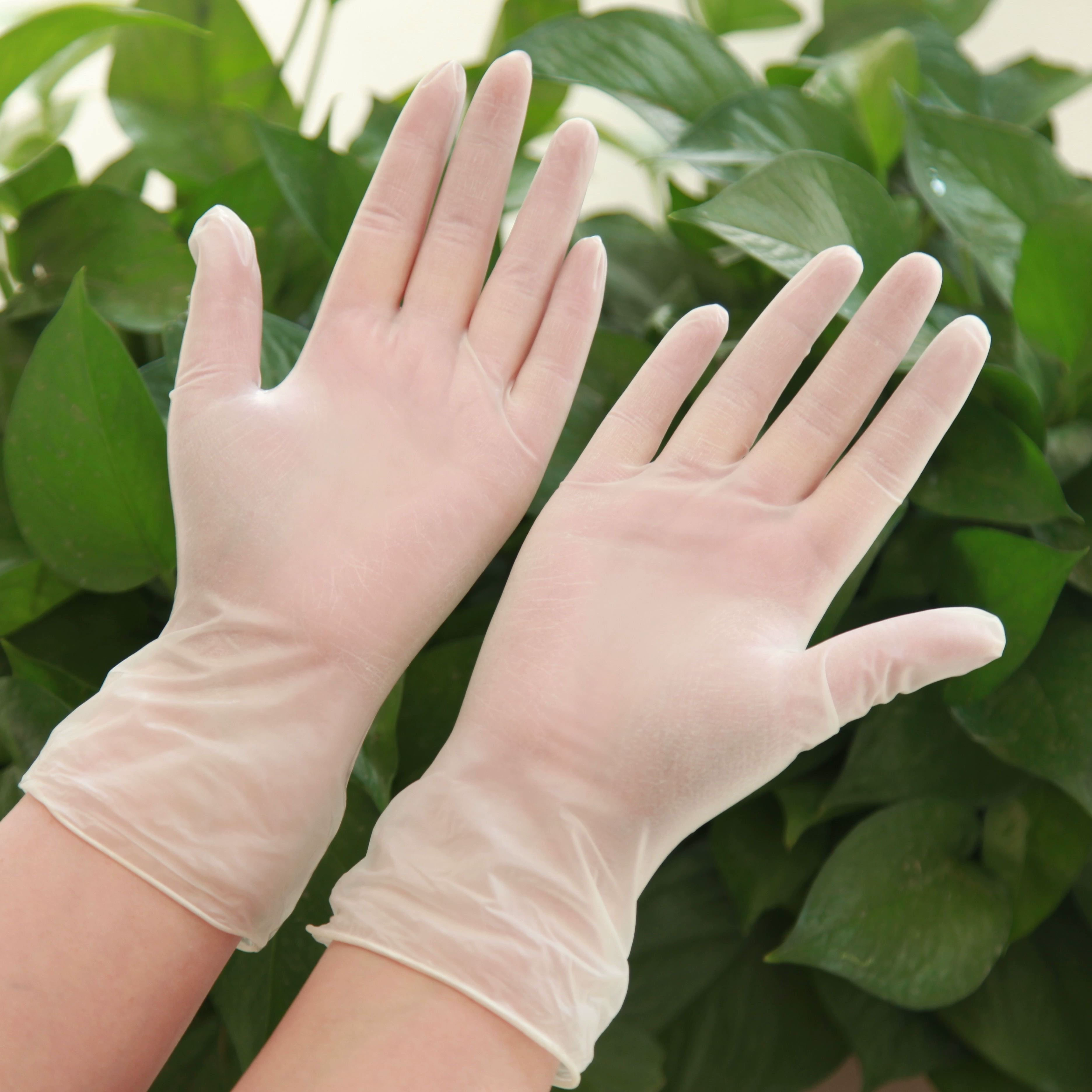 Găng tay dùng một lần TPE cấp thực phẩm phục vụ nhà bếp làm tóc dày bền bảo vệ công việc nội trợ chống nước 100 miếng trong hộp bao tay bảo hộ 