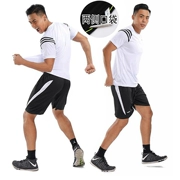 Bộ đồ thể thao mới cho nam mùa hè phiên bản lỏng lẻo Học sinh tay ngắn chạy bộ thể dục phù hợp với nam thấm mồ hôi