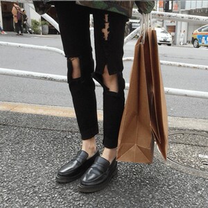 Mùa thu và mùa hè nạp phân bón cộng với xl cao eo 200 pounds chất béo mm lỗ quần jean của phụ nữ lỏng chín điểm chân quần thủy triều