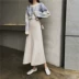 Sinh viên mùa thu và mùa đông của phụ nữ 2018 mới của Hàn Quốc phiên bản của eo cao váy hoang dã đan váy trong đoạn dài Một từ váy thủy triều váy xếp ly ngắn Váy
