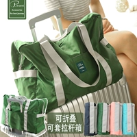 Ngắn khoảng cách túi du lịch nam giới và phụ nữ túi hành lý gấp túi xách xách tay di động nội trú bag có thể được thiết lập xe đẩy túi vali hello kitty