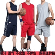 Mùa hè của nam giới không tay thể thao phù hợp với lỏng bông vest quần short đồng phục bóng rổ bông giản dị tập thể dục chạy quần áo