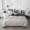 Bộ đồ cotton 4 mảnh của Nhật Bản Bộ đồ giặt cotton bốn mảnh Tương phản màu rắn bông giường chăn trải giường đơn giản Bắc Âu - Bộ đồ giường bốn mảnh