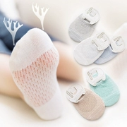 Vớ trẻ em cotton mùa xuân và mùa hè siêu mỏng lưới thuyền vớ trẻ em trẻ sơ sinh trẻ em trai gái 0-3-5 tuổi - Vớ