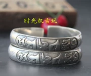 Vòng đeo tay mới giả bạc retro vòng đeo tay Wenfu mở vòng đeo tay cặp giá