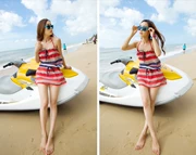 Pháp DK thép mỏng gợi cảm hỗ trợ áo tắm bikini ba mảnh ngực nhỏ bằng thép tấm tụ tập che bụng nóng bỏng tắm phù hợp với phụ nữ - Bikinis