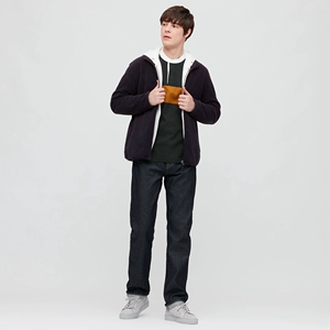 [优衣库 男装 摇粒绒拉链茄克(长袖) 419504 UNIQLO]
