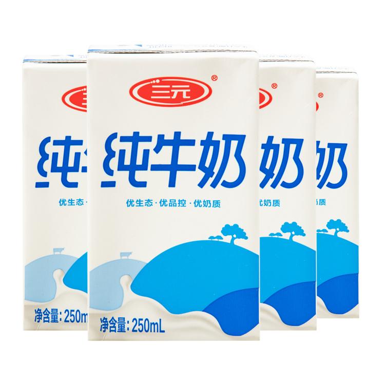Купить 【4 коробки】 три юаня полностью толстый чистая корова Молоко 250 ...