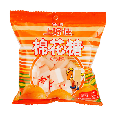 [上好佳 棉花糖 橙子口味 80g/袋]