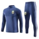 Bộ đồ tập luyện bóng đá Ý dài tay phù hợp với mùa thu và mùa đông Đội tuyển quốc gia Real Madrid quần áo trẻ em cộng với quần áo nỉ lông cừu quần tùy chỉnh
