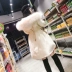 2018 mới chống mùa Hàn Quốc phiên bản của eo trắng dày mỏng phần dài màu lông lớn cổ áo xuống áo khoác của phụ nữ triều Xuống áo khoác