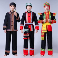 Miao trang phục Vân Nam dân tộc thiểu số trang phục múa Quảng Tây Zhuang Li người Tujia hiệu suất quần áo của nam giới áo nam đẹp