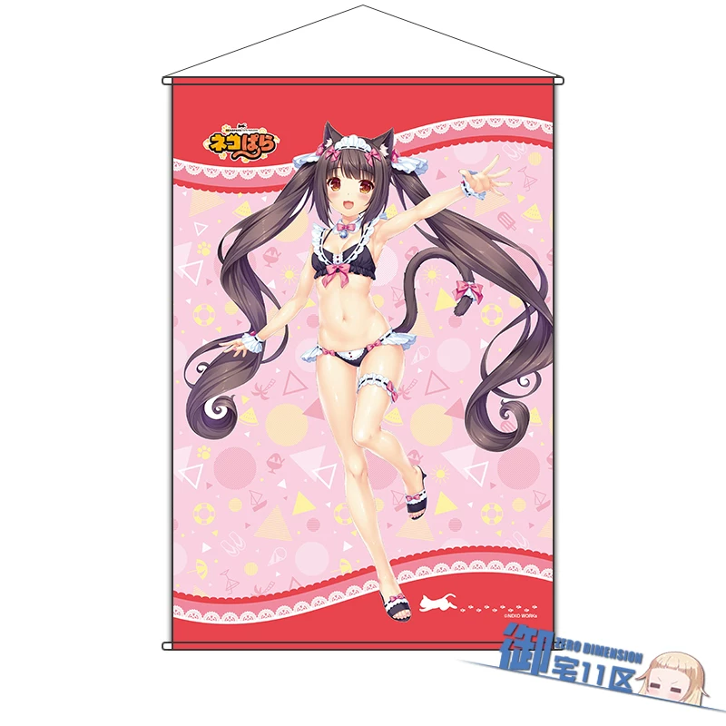 Аниме-панно NEKOPARA chocola и maple, 60×90 см или брелок, ПВХ/металлический держатель