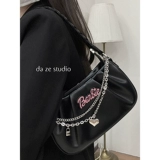 Демисезонная небольшая дизайнерская сумка через плечо, вместительная и большая черная сумка на одно плечо, изысканный стиль